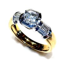 Anneau Femme Anni '80 in Or jaune Diamante SOLITARIO CT. 0,53C-0.44 G/VSI